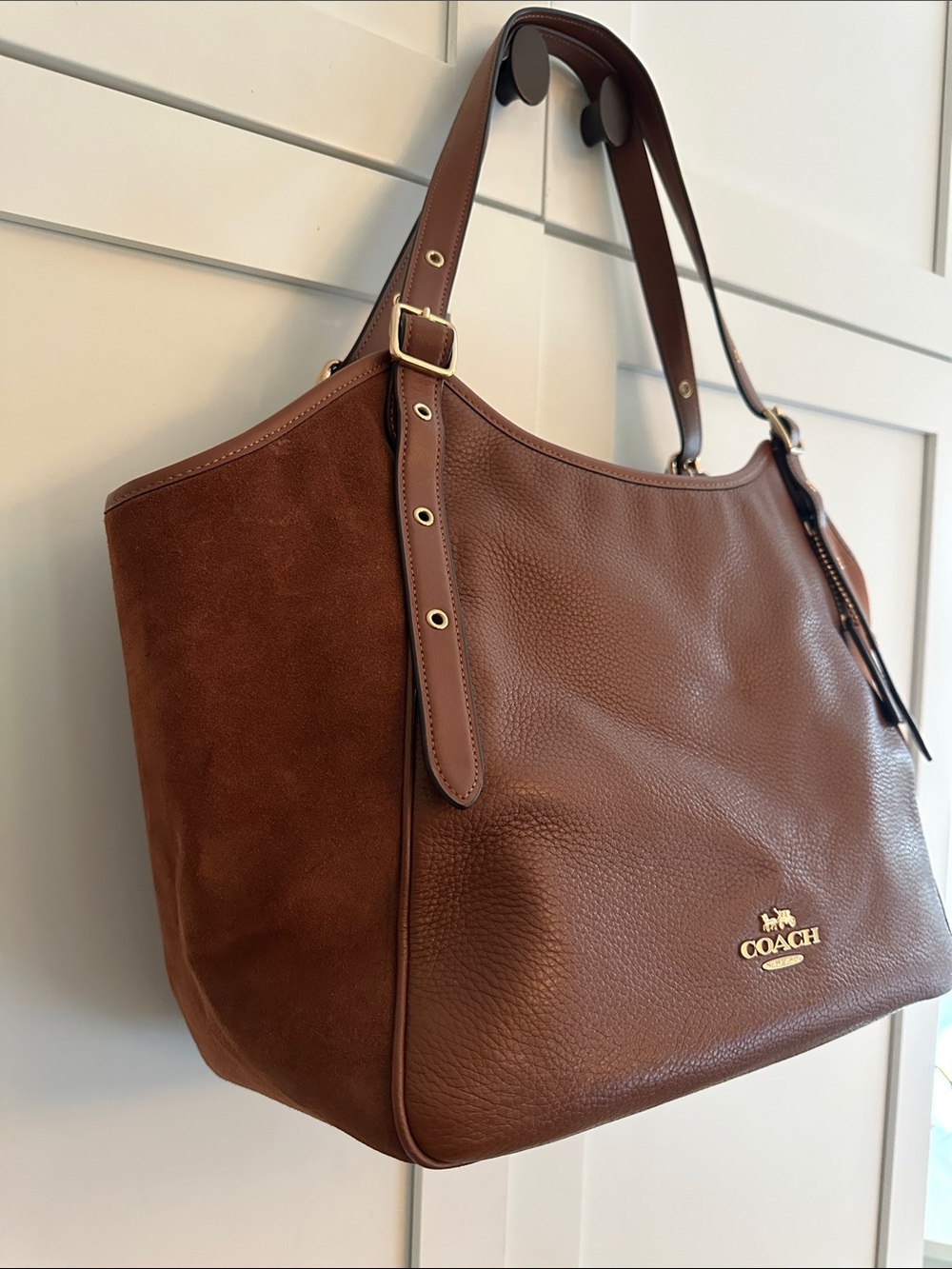 COACH MEADOW SHOULDER BAG -Suede and leather - Picture 3 of 8